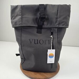 Vuori Roll Top Backpack Gray 18 Inch Laptop Bag Soft Case Travel Men Daypack